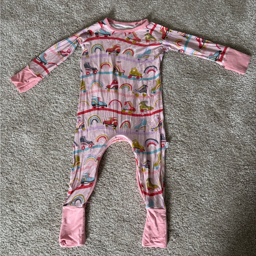 Little Sleepies Retro Roller Skates Crescent Zippy 3-6 Months